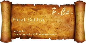 Petzl Csilla névjegykártya